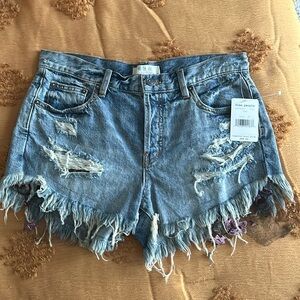 Free People denim shorts